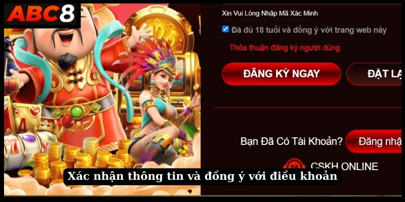 Xác nhận thông tin và đồng ý với điều khoản